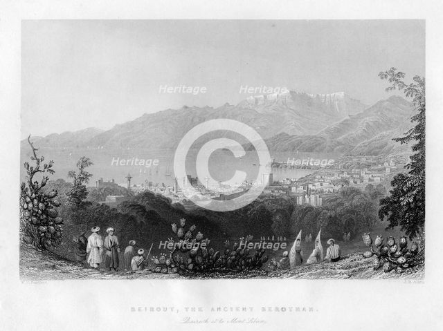 Beirout, the ancient Berothah, Syria, 1841.Artist: James B Allen