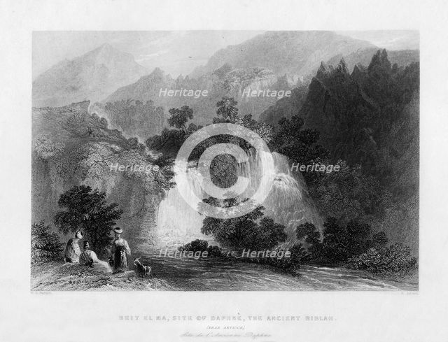 Beit-El-Ma, the site of the ancient city of Riblah, Israel, 1841.Artist: Henry Adlard