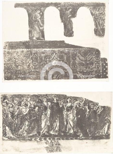 Beit-Lehem, Mosaïque de l'église II, 1854. Creator: Auguste Salzmann.