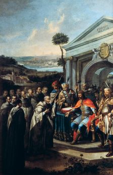 Bela III founding the Cistercian monastery at Szentgotthard in 1183 (1795-1796). Artist: Istvan Dorfmeister