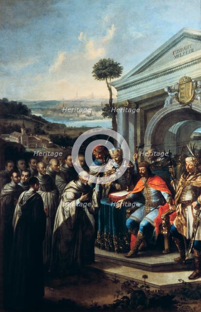 Bela III founding the Cistercian monastery at Szentgotthard in 1183 (1795-1796). Artist: Istvan Dorfmeister