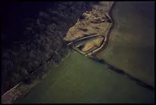 Belas Knap, a Neolithic chambered long barrow, Winchcombe, Gloucestershire, 1971. Creator: Jim Hancock