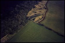 Belas Knap, a Neolithic chambered long barrow, Winchcombe, Gloucestershire, 1971. Creator: Jim Hancock