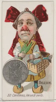 Belgium, 50 Centimes, from the series Coins of All Nations (N72, variation 1) for Duke bra..., 1889. Creator: Unknown