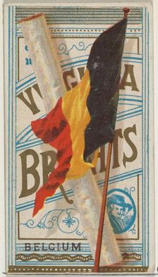 Belgium, from Flags of All Nations, Series 1 (N9) for Allen & Ginter Cigarettes Brands, 1887. Creator: Allen & Ginter