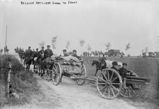 Belgian Artillery going to front, between 1914 and c1915. Creator: Bain News Service