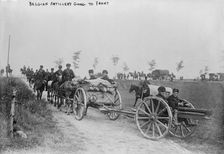 Belgian Artillery going to front, between 1914 and c1915. Creator: Bain News Service