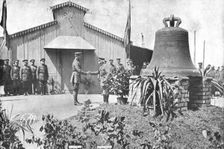Belgian Bell Recovered; The victors of Messines were commanded..., 1917. Creator: Unknown