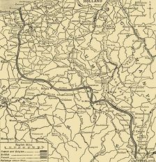 Belgian, British and French positions, First World War, 1915, (c1920). Creator: Unknown