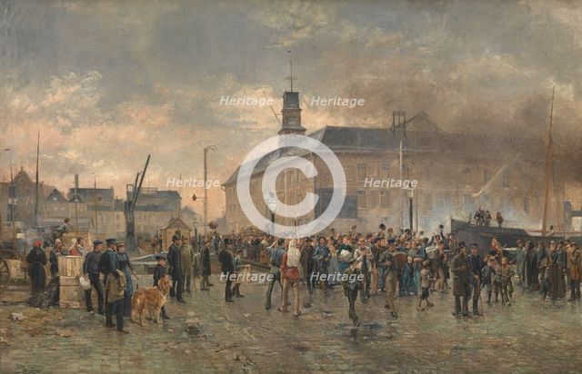 Belgian Emigrants, 1890. Creator: Louis Van Engelen.