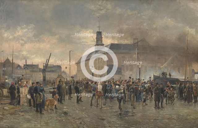 Belgian emigrants, 1890. Creator: Louis Van Engelen.