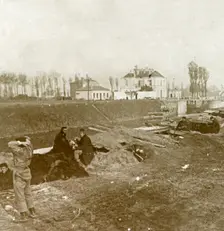 Belgian look-out, Yser, Flanders, Belgium, c1914-c1918