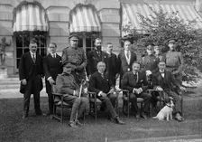 Belgian Mission To U.S. At Home of Lars I.E. Larz Anderson, Washington DC, 1917. Creator: Harris & Ewing