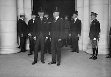 Belgian Mission To U.S., Baron Ludovic Moncheur...and Secretary Robert Lansing...1917. Creator: Harris & Ewing