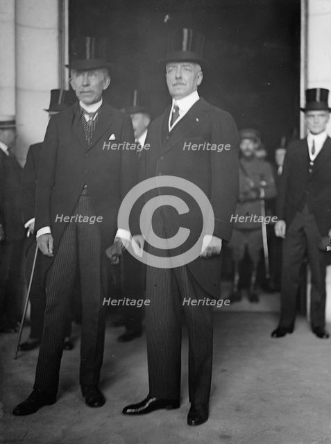 Belgian Mission To U.S., Baron Ludovic Moncheur...and Secretary Robert Lansing...1917. Creator: Harris & Ewing.
