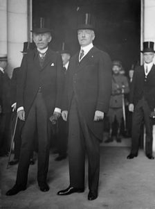 Belgian Mission To U.S., Baron Ludovic Moncheur...and Secretary Robert Lansing...1917. Creator: Harris & Ewing