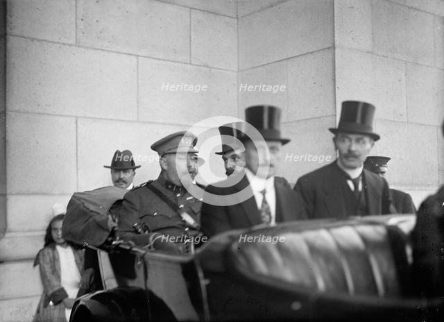 Belgian Mission To U.S. In Auto, Left, Maj. Osterreith, 1917. Creator: Harris & Ewing.