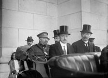 Belgian Mission To U.S. In Auto, Left, Maj. Osterreith, 1917. Creator: Harris & Ewing