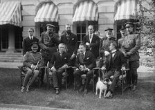 Belgian Mission To U.S. At Home of Lars I.E. Larz Anderson, Washington DC, 1917. Creator: Harris & Ewing