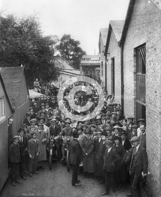 Belgian Munition Works, Clevedon Road, Barnes, Richmond, London, September 1918. Artist: Adolph Augustus Boucher.