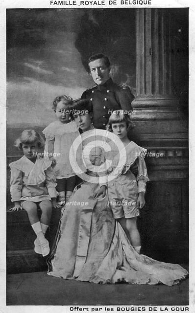 Belgian Royal Family, c1907-c1908(?). Artist: Unknown