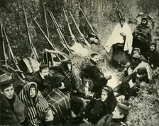 Belgian soldiers in the trenches, First World War, 1914, (c1920). Creator: Unknown