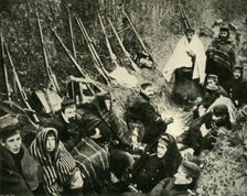 Belgian soldiers in the trenches, First World War, 1914, (c1920). Creator: Unknown