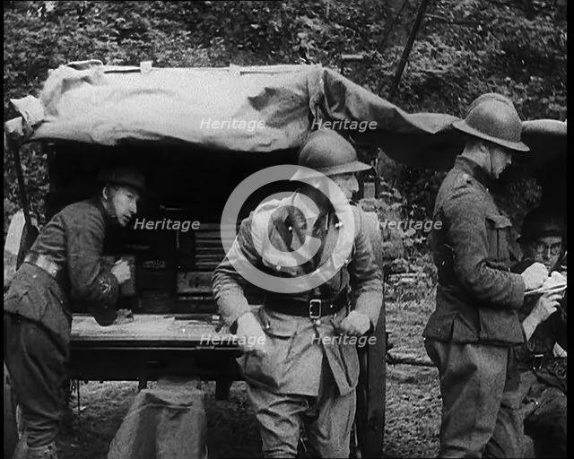 Belgian Soldiers Preparing for German Advance, 1940. Creator: British Pathe Ltd.