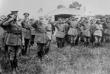 Belgians salute U.S. flag, 4 July 1918. Creator: Bain News Service