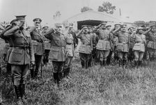 Belgians salute U.S. flag, 4 July 1918. Creator: Bain News Service