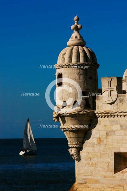 Belém Tower (Tower of Belém), Lisbon, Portugal, 16th century, 2008. Architectural detail. Creator: Unknown.
