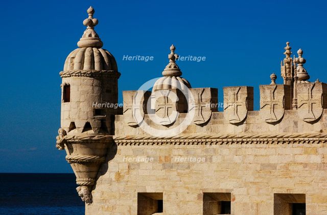 Belém Tower (Tower of Belém), Lisbon, Portugal, 16th century, 2008. Architectural detail. Creator: Unknown.