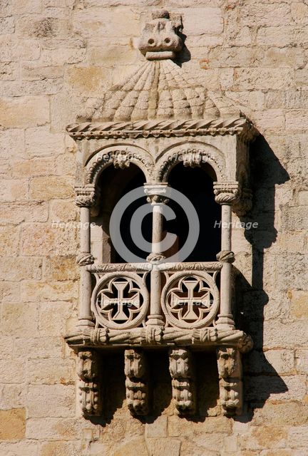 Belém Tower (Tower of Belém), Lisbon, Portugal, 16th century, 2008. Architectural detail. Creator: Unknown.