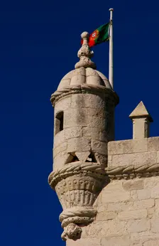 Belém Tower (Tower of Belém), Lisbon, Portugal, 16th century, 2008. Architectural detail. Creator: Unknown