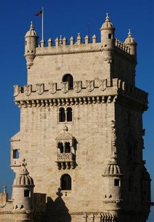 Belém Tower (Tower of Belém), Lisbon, Portugal, 16th century, 2008. Architectural detail. Creator: Unknown