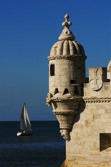 Belém Tower (Tower of Belém), Lisbon, Portugal, 16th century, 2008. Architectural detail. Creator: Unknown