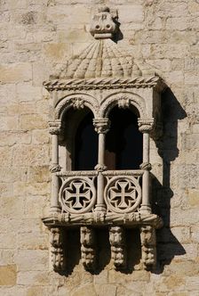 Belém Tower (Tower of Belém), Lisbon, Portugal, 16th century, 2008. Architectural detail. Creator: Unknown