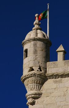 Belém Tower (Tower of Belém), Lisbon, Portugal, 16th century, 2008. Architectural detail. Creator: Unknown