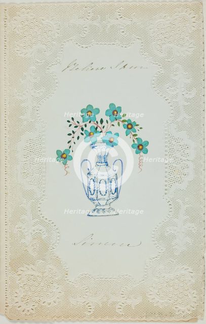 Believe I am Sincere (valentine), c. 1850. Creator: George Kershaw.