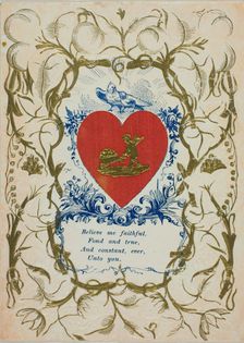 Believe Me Faithful (valentine), n.d. Creator: Unknown