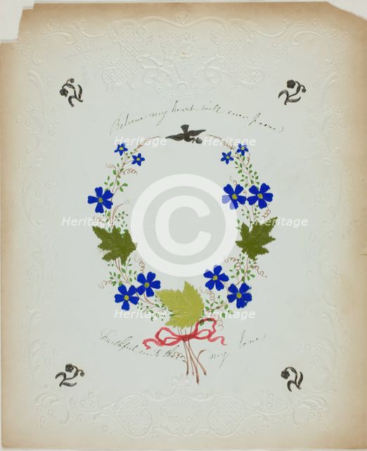 Believe My Heart Will Ever Prove (valentine), c. 1840. Creator: George Kershaw.