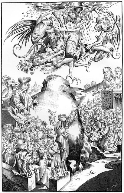 Beliefs and superstitions, 1493 (1849).Artist: A Bisson
