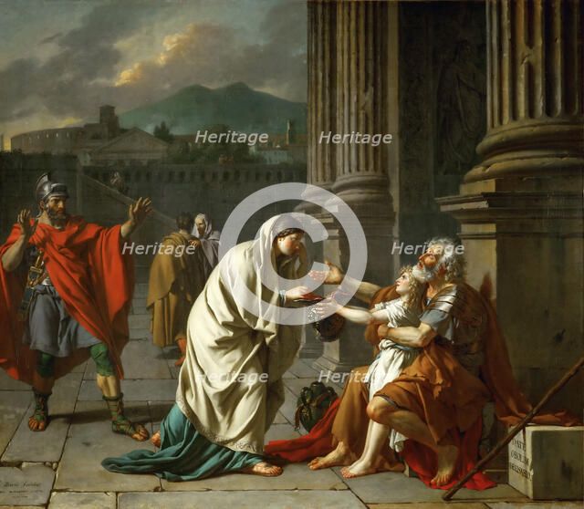 Belisarius Begging for Alms. Artist: David, Jacques Louis (1748-1825)