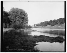 Beloit, Wis., fishing in Rock River below city, c1898. Creator: Unknown