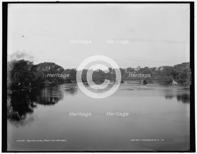 Beloit, Wis. from the bridge, between 1880 and 1899. Creator: Unknown.