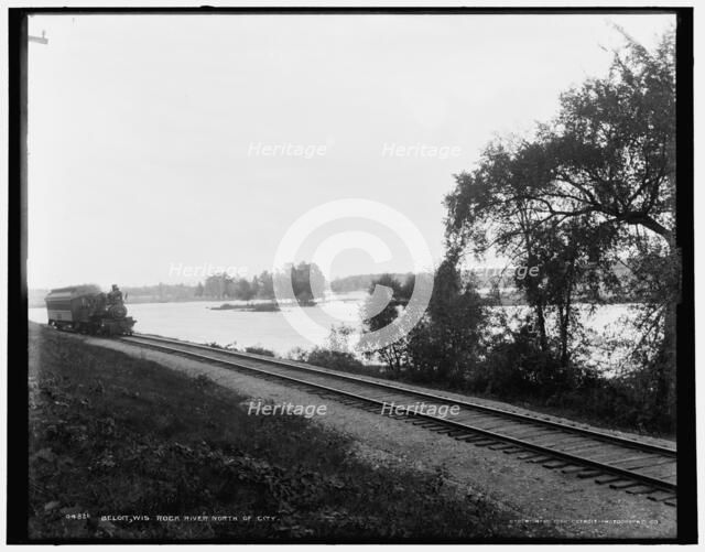 Beloit, Wis., Rock River north of city, c1898. Creator: Unknown.