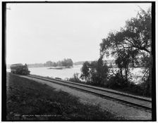 Beloit, Wis., Rock River north of city, c1898. Creator: Unknown