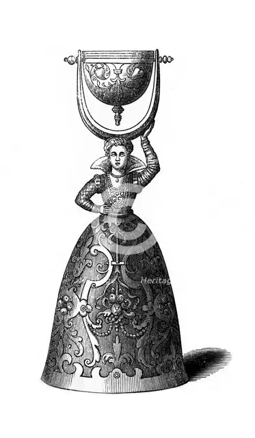 Bell, 17th century, (1843).Artist: Henry Shaw
