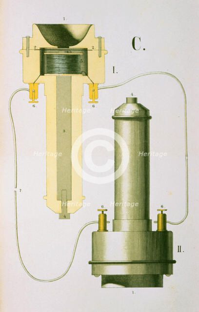 Bell telephone, 1882. Artist: Alexander Graham Bell Artist: Unknown