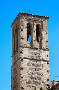Bell tower, Church of San Sebastián, Toledo, Spain, 2008. Creator: LTL